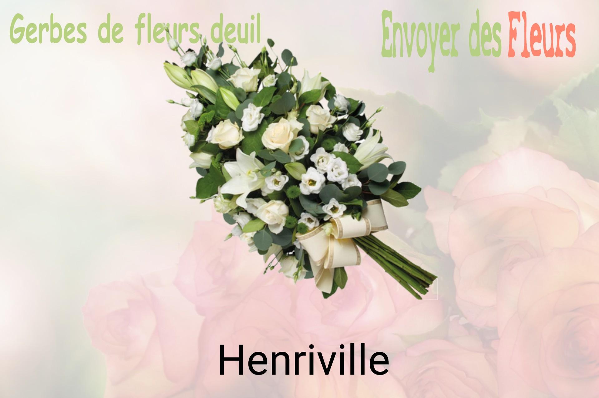 Gerbe de fleurs de deuil livrée à Henriville